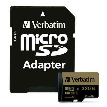 VERBATIM Card, Sdhc, Micro, Pro+, 32Gb 44033